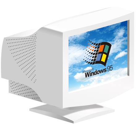 Bildschirm mit Windows 98